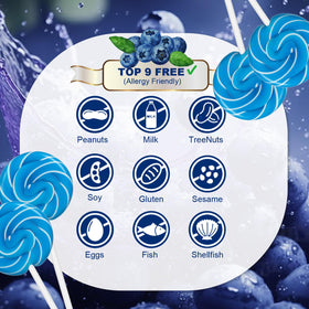 Zofia Sweet blue-and-white swirl lollipops with classic flavor