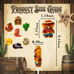 ZOFIA SWEET boots-with-spurs-lollipop adds Western flair to celebrations and snack tables.