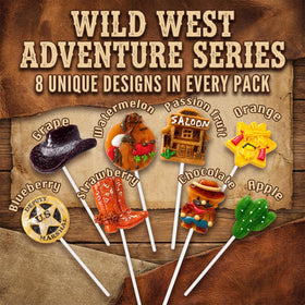 ZOFIA SWEET cowboy-hat-lollipop ideal for themed parties and kid-friendly treats.