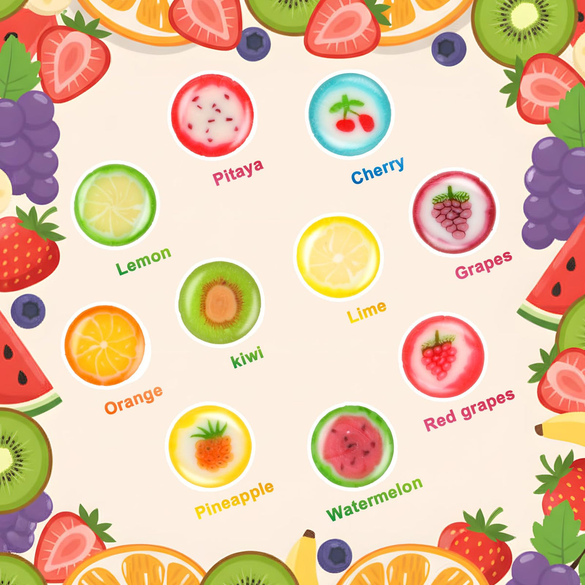 ZOFIA SWEET Assorted tropical flavors in slices for desserts and drinks