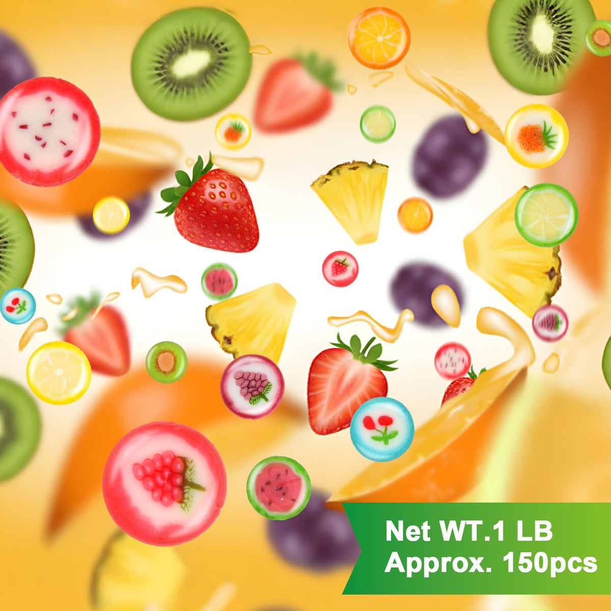 ZOFIA SWEET Fruity Slices wrappers protecting freshness, ideal for party favors