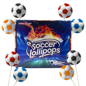 ZOFIA SWEET Golazo soccer ball candy lollipops in a box ideal for party favors.
