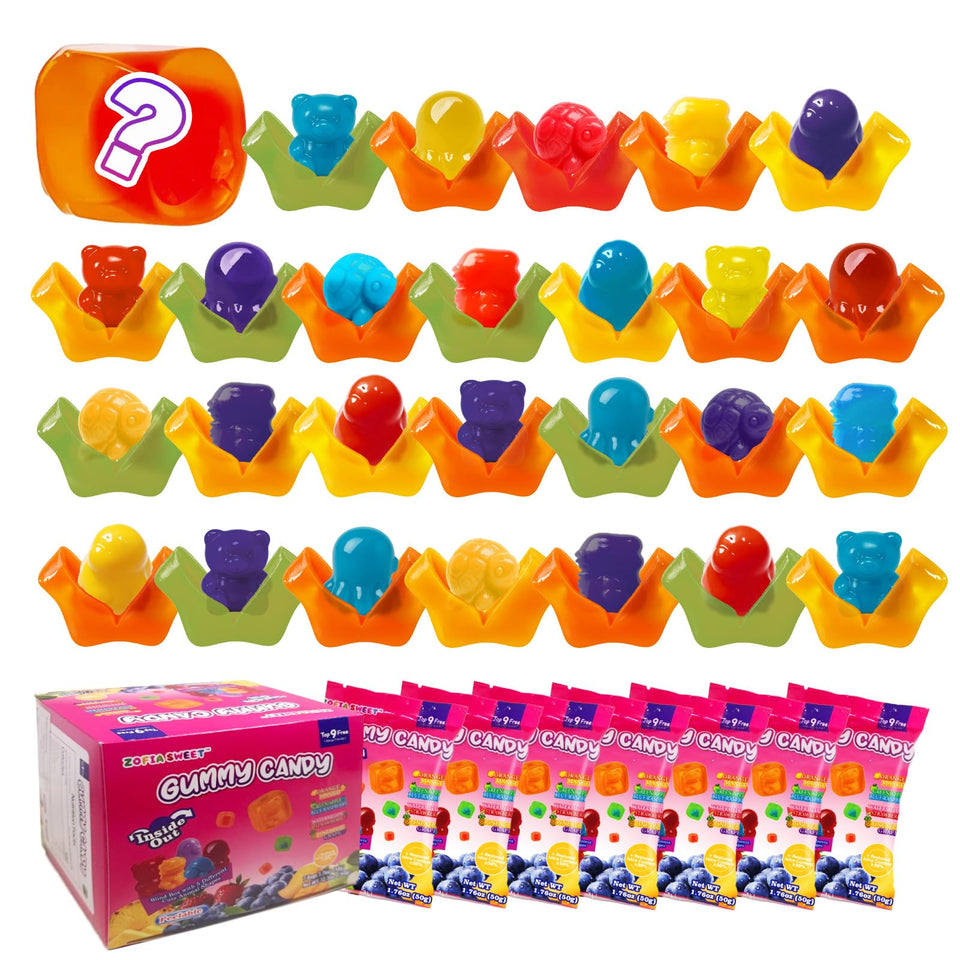 Zofia Sweet Mystery Cube packaging shows variety and party-ready appeal