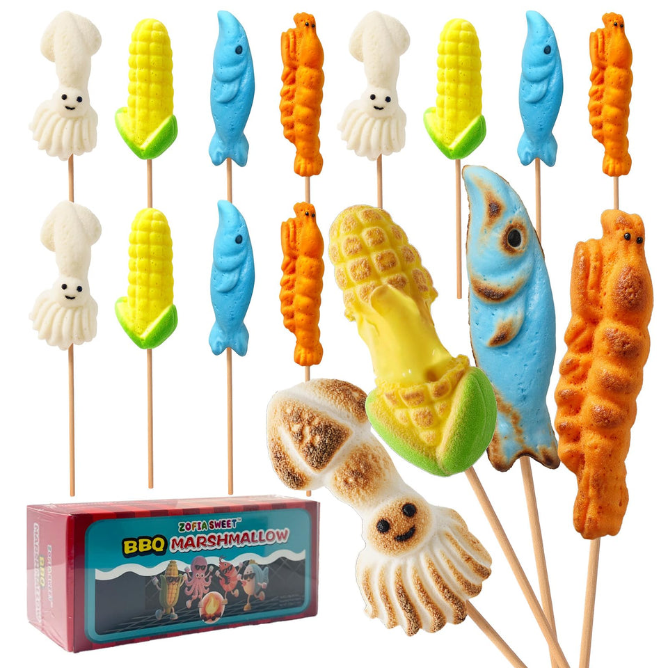 ZOFIA SWEET S’mores campfire marshmallows 16-pack box for easy sharing during family camping.