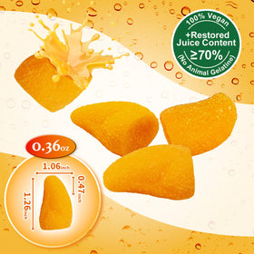 ZOFIA SWEET soft and chewy mango gummies shown in a resealable pouch