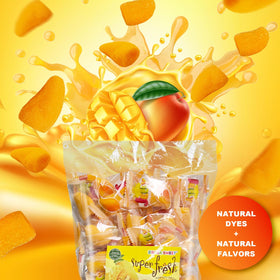 ZOFIA SWEET vegan mango gummies in allergen-free packaging for families