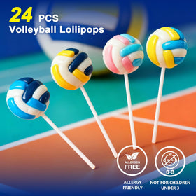 Zofia Sweet volleyball shaped lollipops enhancing sports event visuals