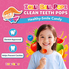 Close-up of dye-free lollipops showing natural colors and kid-friendly appeal