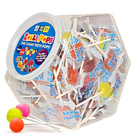 Zollipops Clean Teeth Pops with fruit flavor for a refreshing after-meal treat.