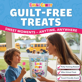 Dentist-approved Zollipops clean teeth pops after meals with natural flavors.
