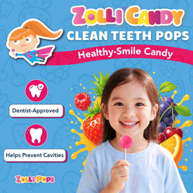 Zollipops fruity sugar-free lollipops with xylitol and stevia for dental-friendly snacking.