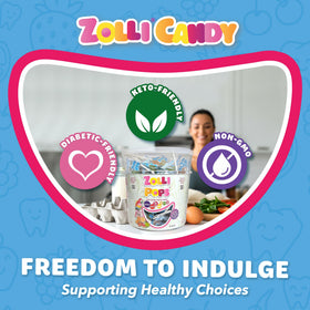 Individually wrapped Zollipops make on-the-go, allergy-friendly sugar-free treats.