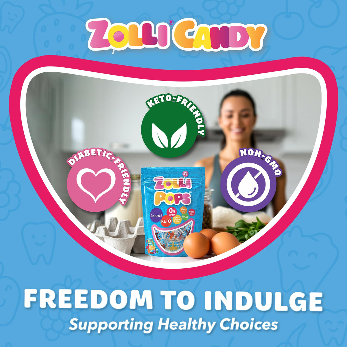 Individually wrapped Zollipops ideal for lunchboxes, travel, and classroom rewards.