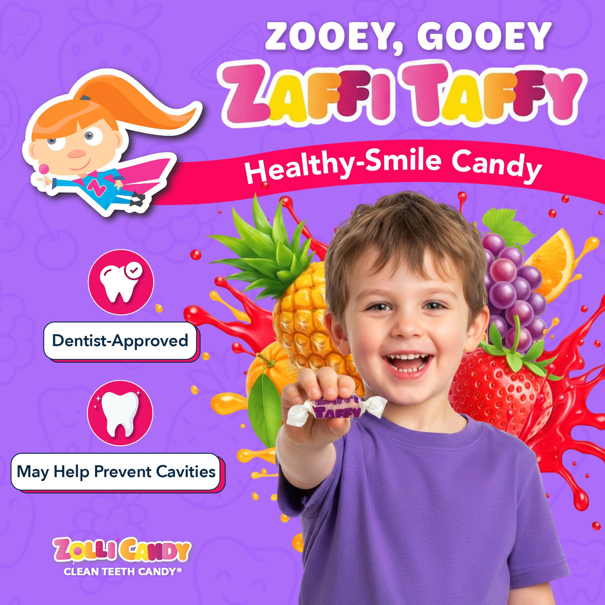 Zollipops keto sugar free taffy flavors low carb treat.