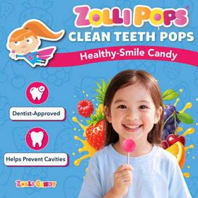 Zollipops natural fruit flavors with dye-free colors for kid-friendly snacking.