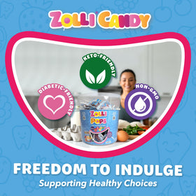 Zollipops post-meal clean-teeth pops for a fresh breath boost.