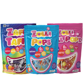 Zollipops variety pack dye-free lollipops for kids, sugar-free and keto-friendly.