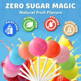 Zollipops xylitol-stevia formula helps balance mouth pH after meals.