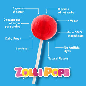 Zollipops Zaffi Taffy fruity flavor, sugar-free kid-friendly treat.