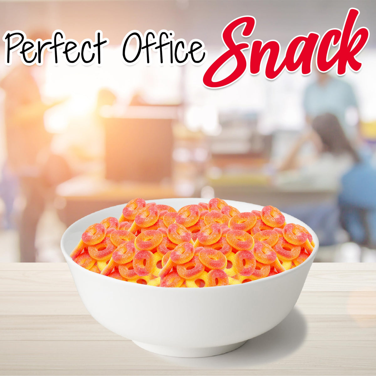 Party-ready treat for buffets and concessions with ZompoZ rings.