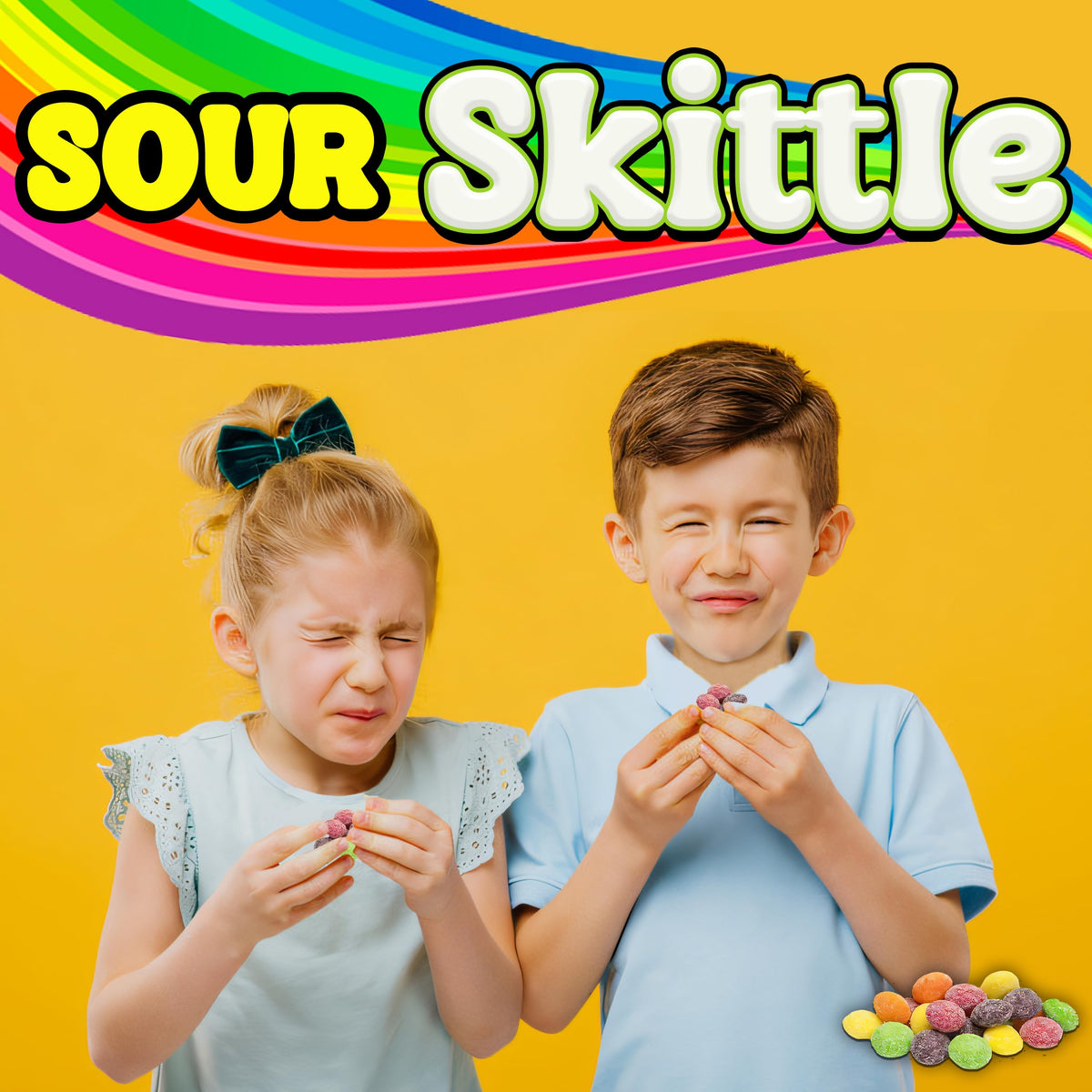 Close-up of sour sugar coating on ZompoZ gummies, highlighting tangy bite and chewy texture.