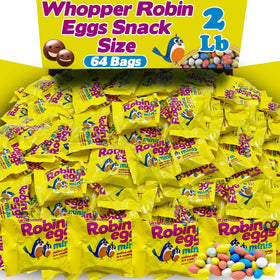 ZompoZ Woppers Robin Eggs candy shells in pastel colors for festive Easter baskets.