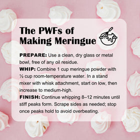 Meringue cookies baked using ZORVITA powder for light, crisp interiors