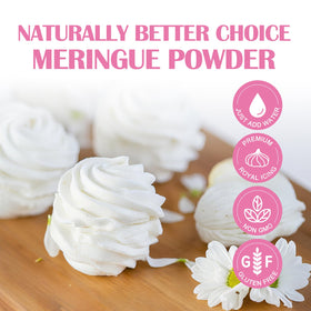 Whipped stiff peaks from ZORVITA meringue powder for precise decorating