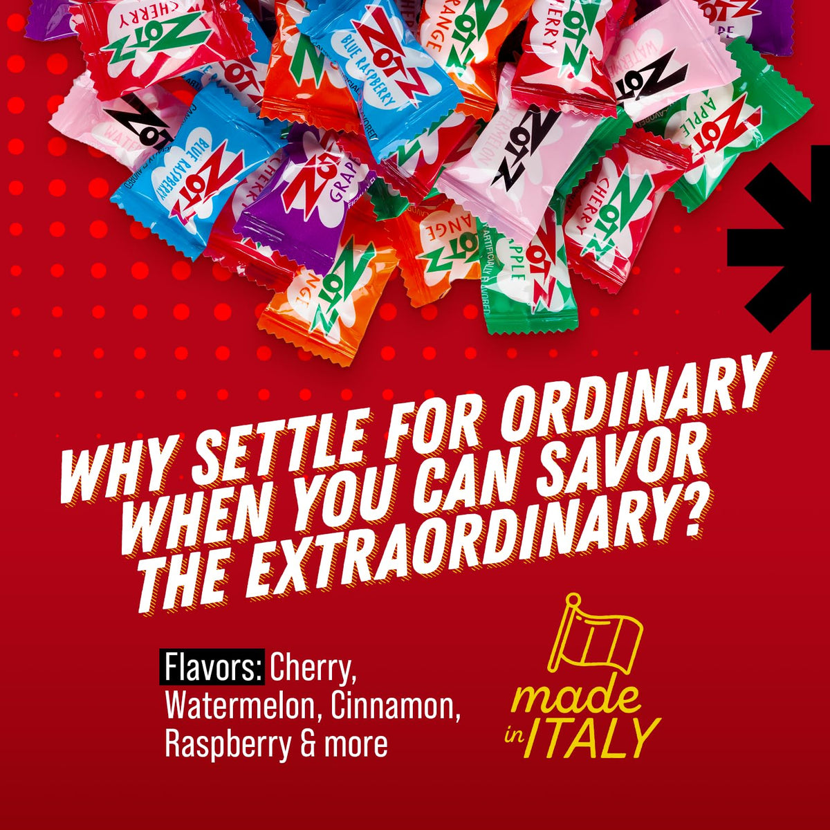 Zotz orange-grape-collection: mixed citrus and grape flavors for festive tables.