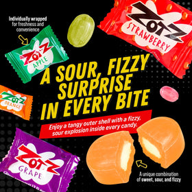 Zotz seven-fruit-flavors showcases a colorful, tart assortment for every palate