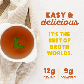 Zoup! on-the-go lifestyle image featuring broth for busy days.