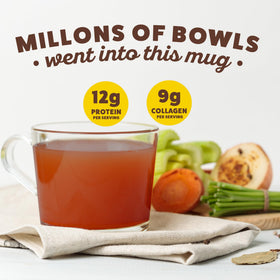 Zoup! packaging front highlights beef bone broth and clean ingredients.
