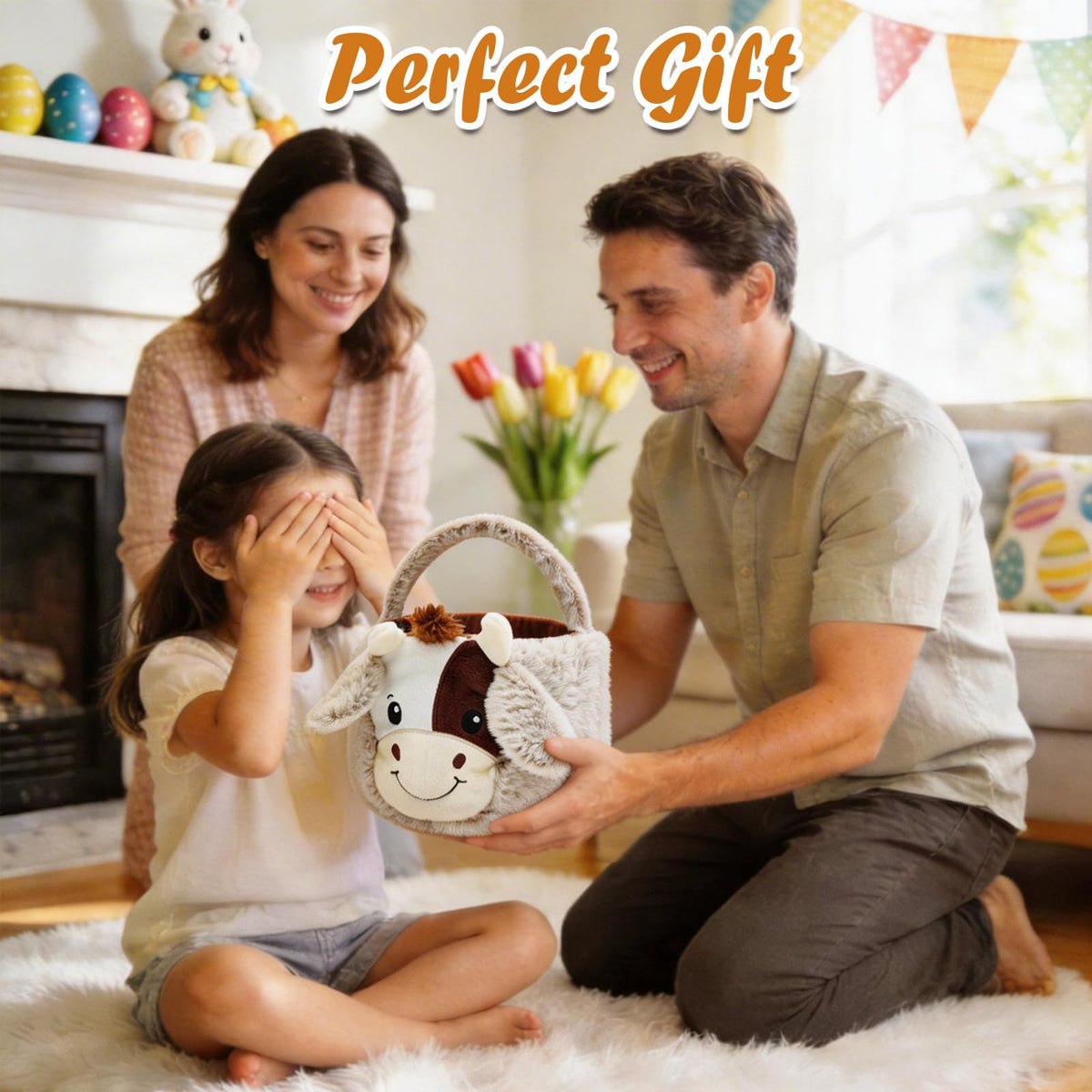 ZRPSIZP Easter Basket versatile for eggs, snacks, toys and daily decor