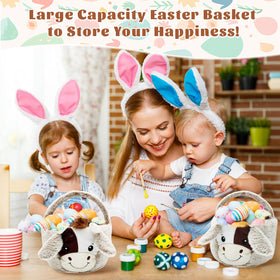 ZRPSIZP Easter Basket fluffy handle improves grip during egg hunts