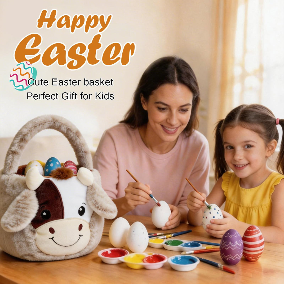 ZRPSIZP Easter Basket unique design appeals to kids and adults