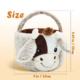 ZRPSIZP Easter Basket vacuum-packed packaging unfolds to a full plush basket