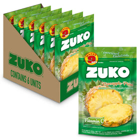 ZUKO pineapple powdered drink pack with six bags for family gatherings.