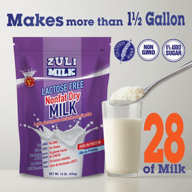 Zulimilk Nonfat Dry Milk convenient for baking and cooking.