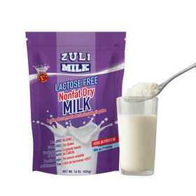 Zulimilk Nonfat Dry Milk package, a shelf-stable pantry option for emergencies and everyday use.