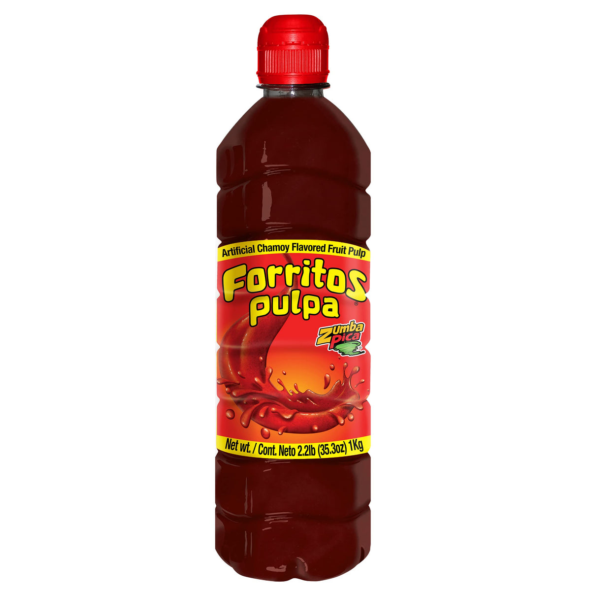 Zumba Pica Forritos Chamoy sauce bottle pour over fruit and snacks