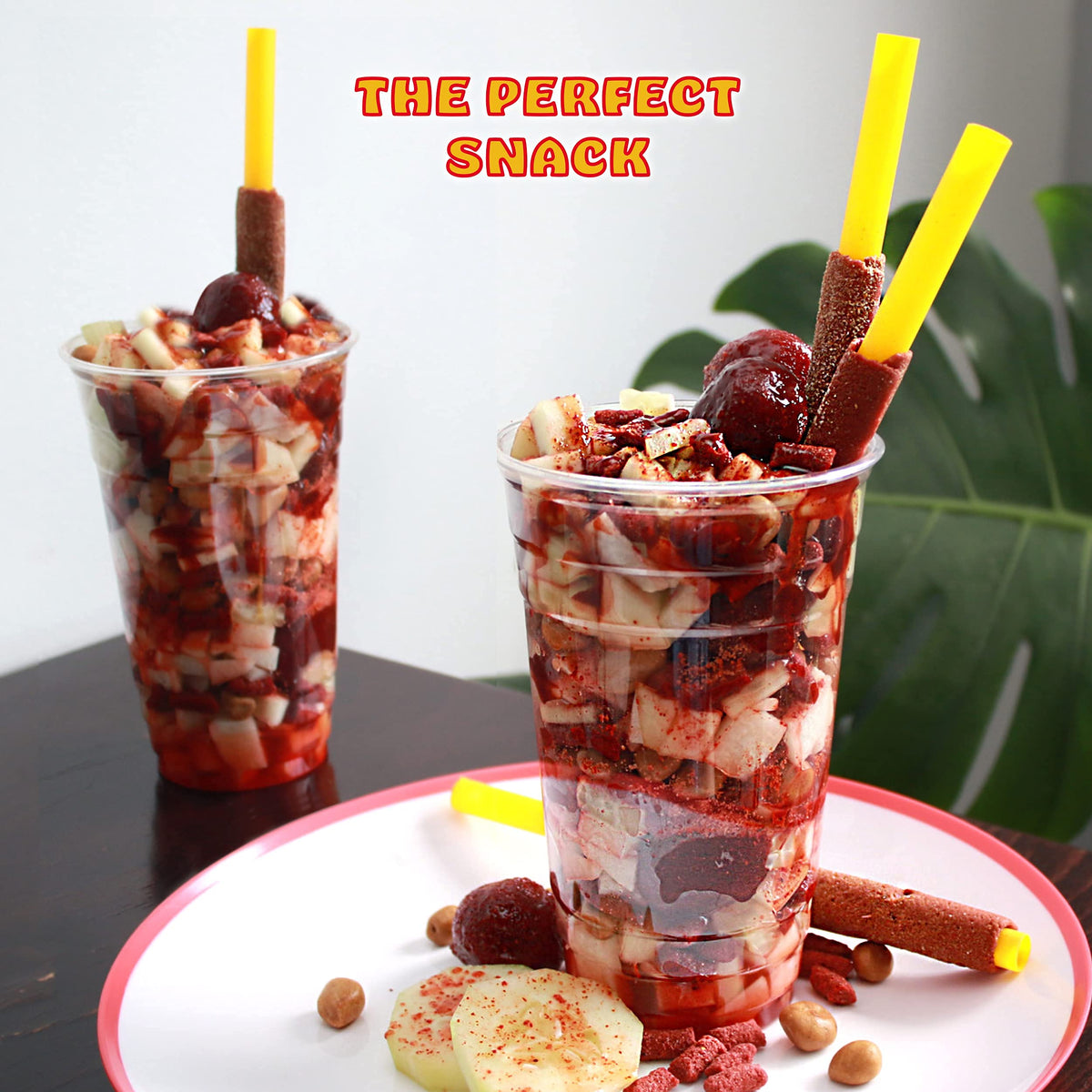 Zumba Pica Forritos Chamoy snack ideas with fruits and chips