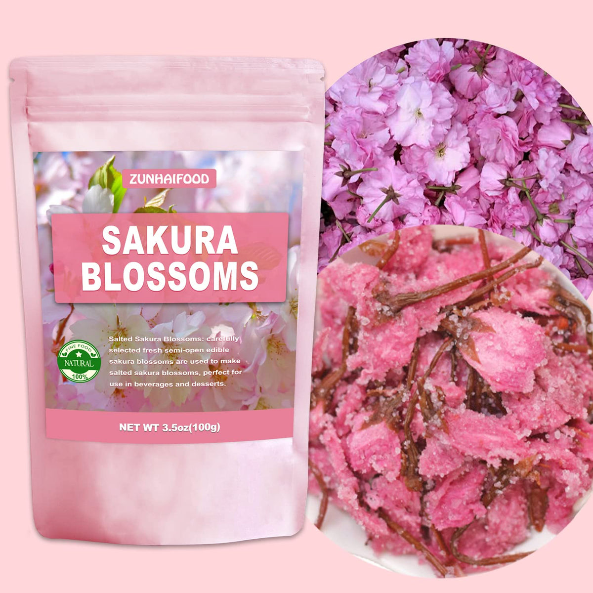 Zunhai Food sakura bloom garnish elevates desserts with a floral touch.