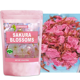 Zunhai Food sakura blossoms ideal for decorating tea and desserts.