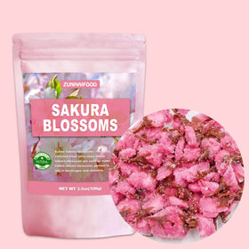 Zunhai Food salted sakura blossoms: rinse to remove excess salt before steeping or garnishing.