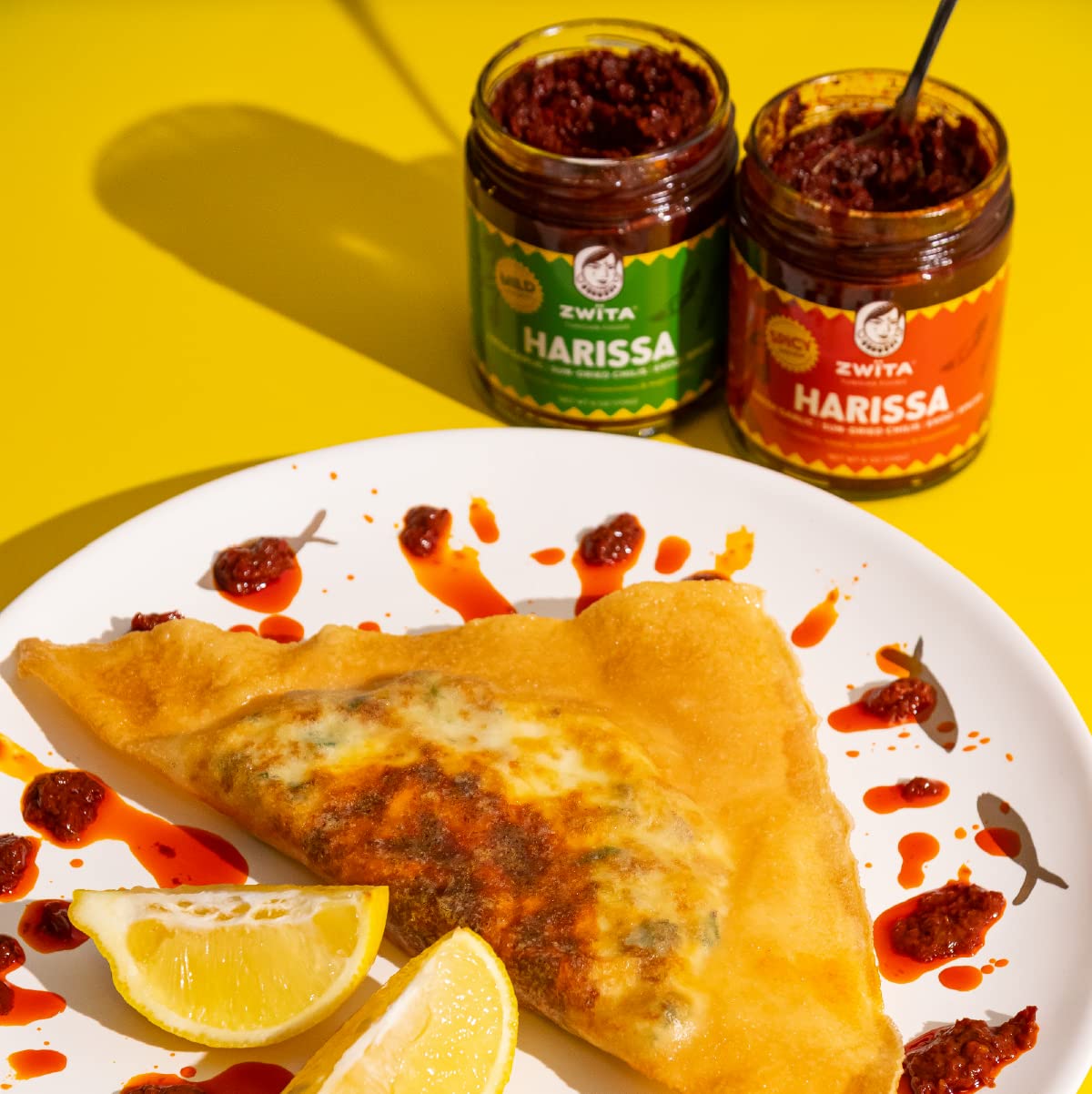 Zwita Mild Harissa on bread with olive oil creates a flavorful dip