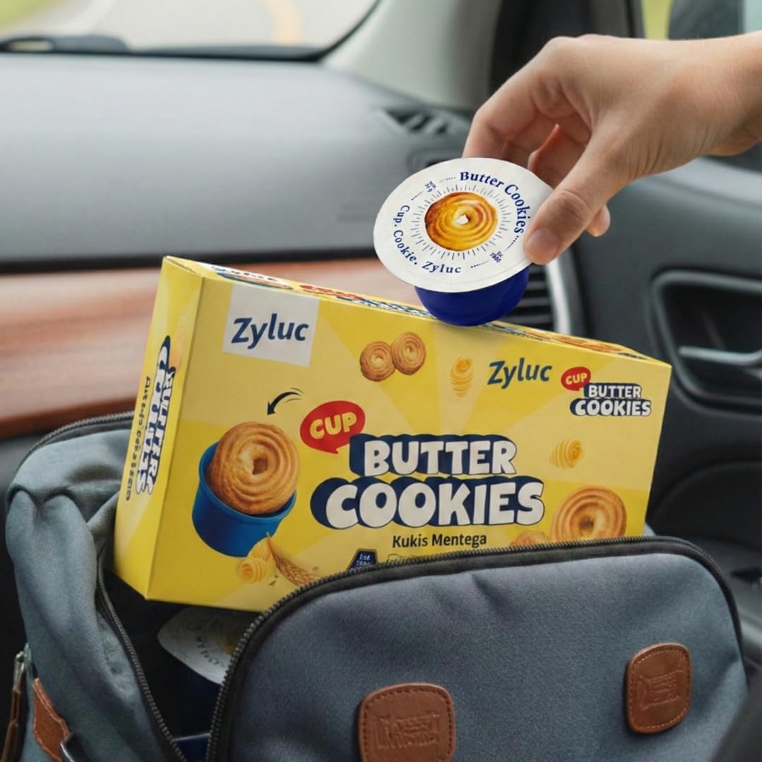 Zyluc Butter Cookies in cups help kids snack crumb-free at school.