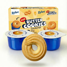 Zyluc Butter Cookies single-serve cups offer freshness and convenience for daily snacking.