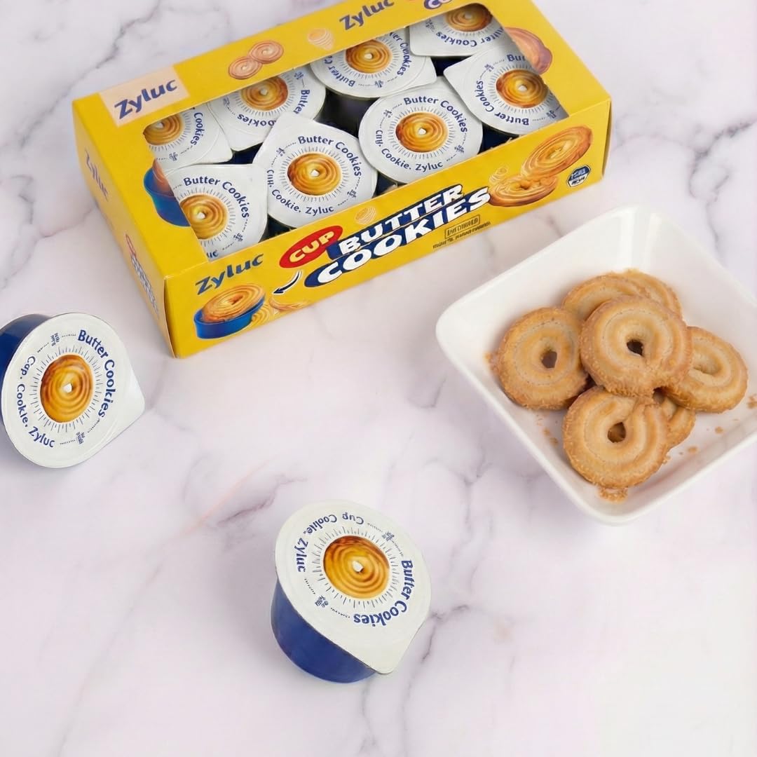 Zyluc Butter Cookies three cookies per cup enable easy portion control.