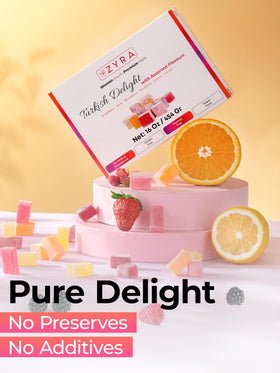 ZYRA Turkish Delight raspberry flavor delivers fruity softness in bites.