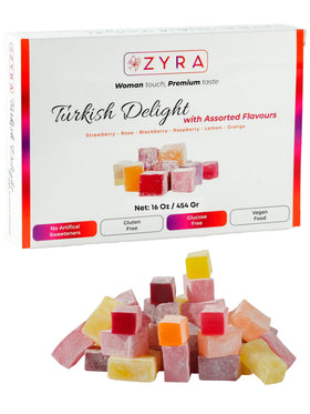 ZYRA Turkish Delight rose flavor in a premium gift box for celebrations.